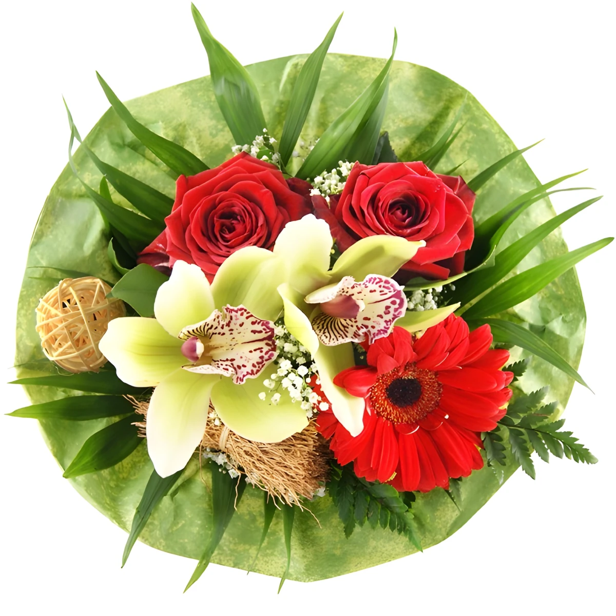 Send  bouquet of roses and orchids to Plovdiv
