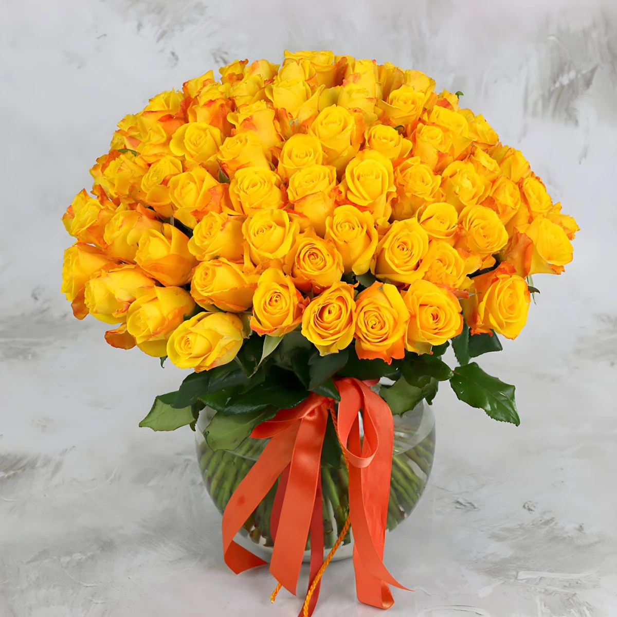 Bouquet of 101 yellow roses