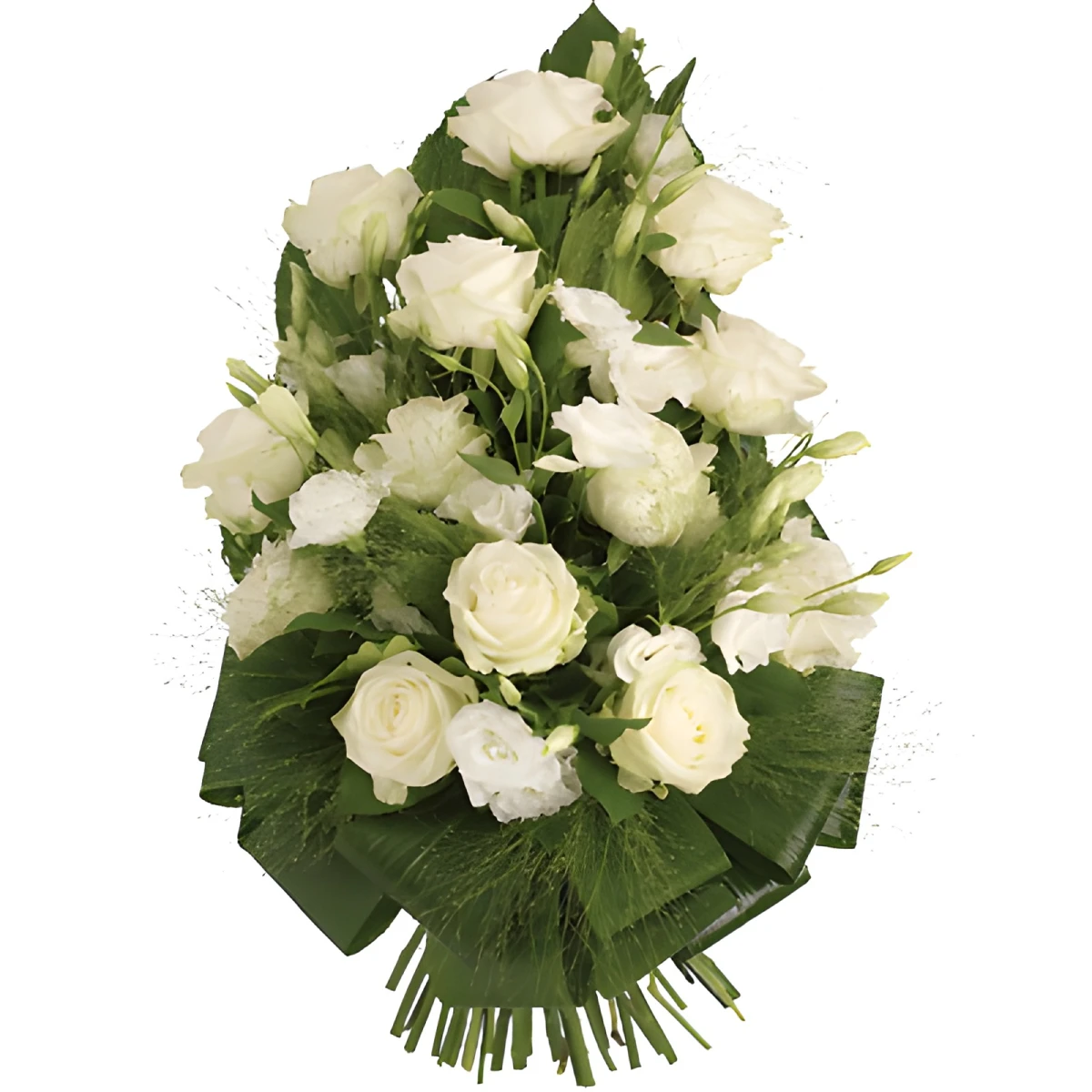 An  online order for funeral wreath of white roses.