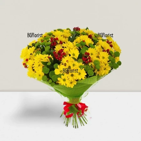 Send a bouquet of chrysanthemums - Devotion.