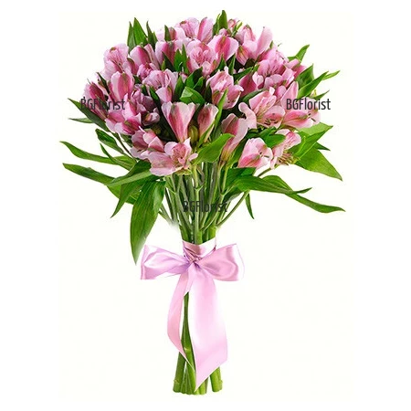Esmeralda - beautiful bouquet of pink alstroemerias