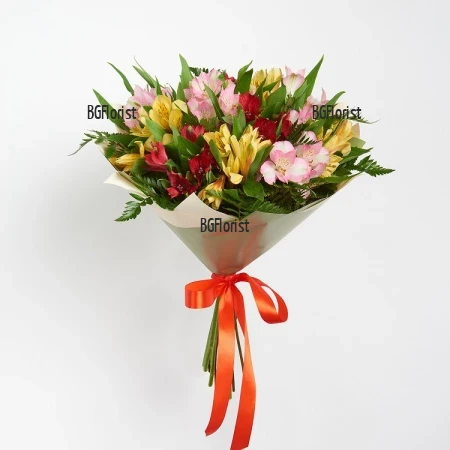 Sunshine - a bouquet of alstroemerias