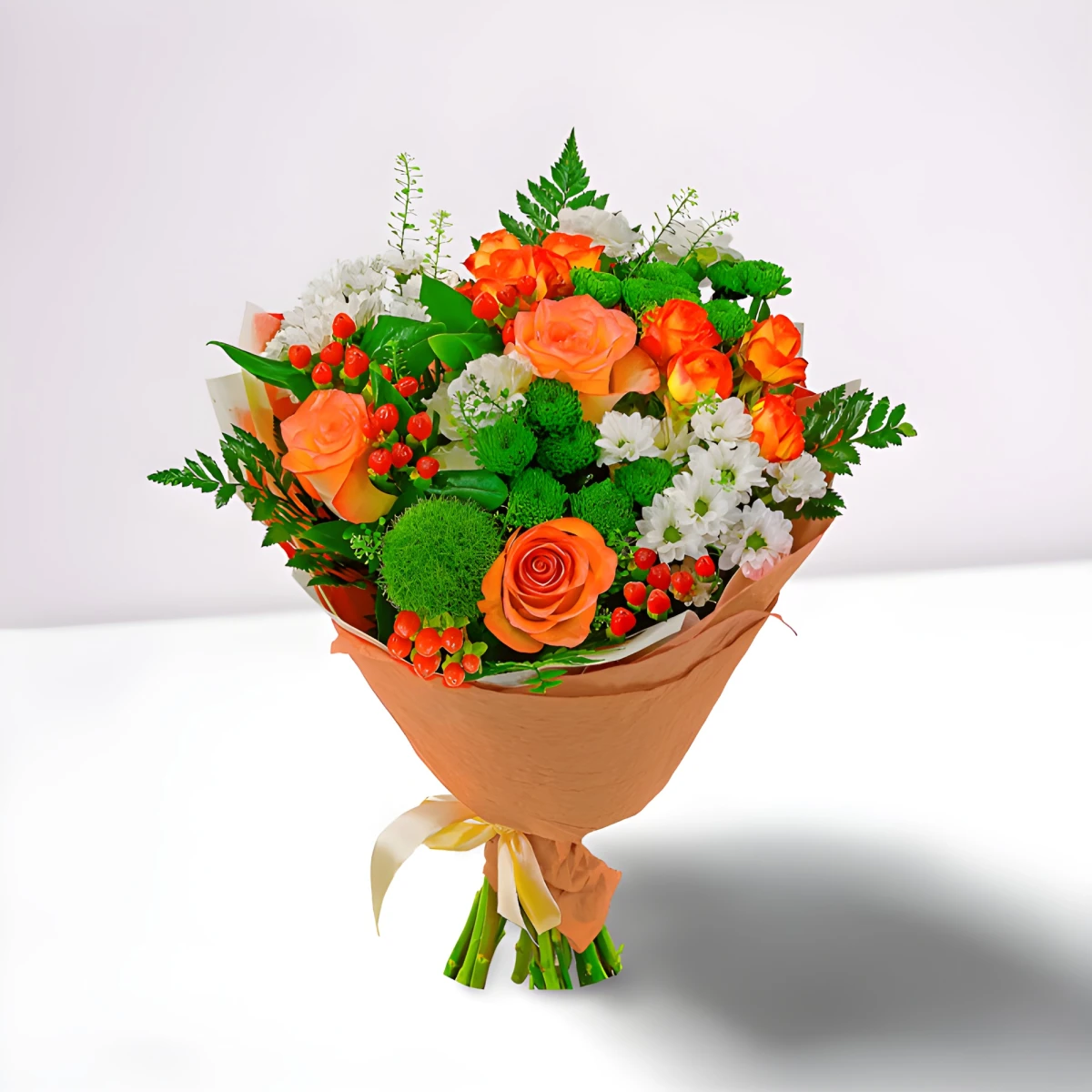 Autumn Palette - Bouquet of Various Flowers in Autumn Colors