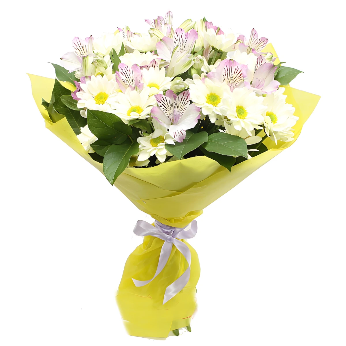 Wonderful Day Bouquet of Chrysanthemums and Alstroemerias