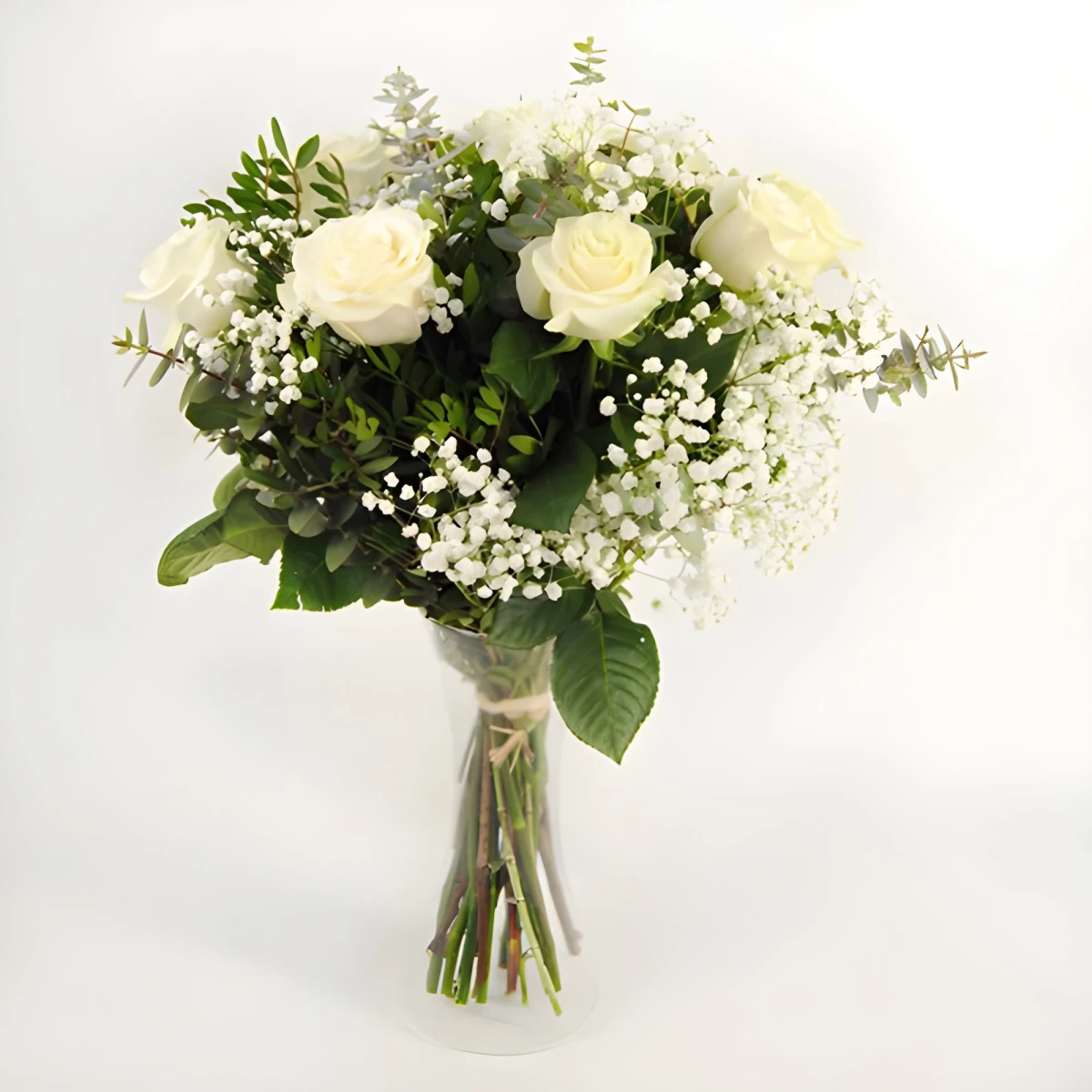 Bouquet of 7 white roses