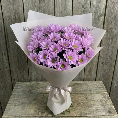 Bouquet of Pink Chrysanthemums - 9 Stems