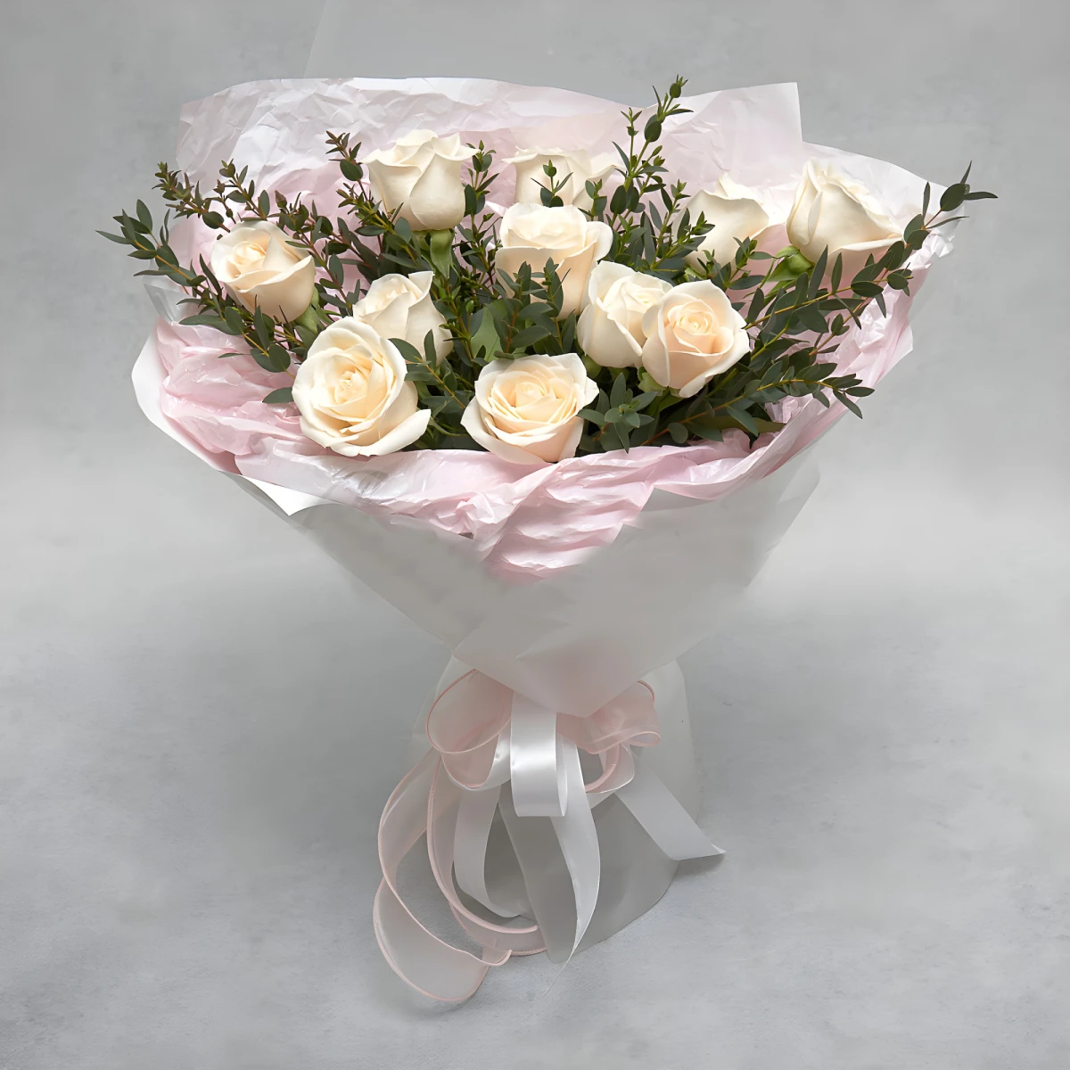 Send a bouquet of 11 white roses