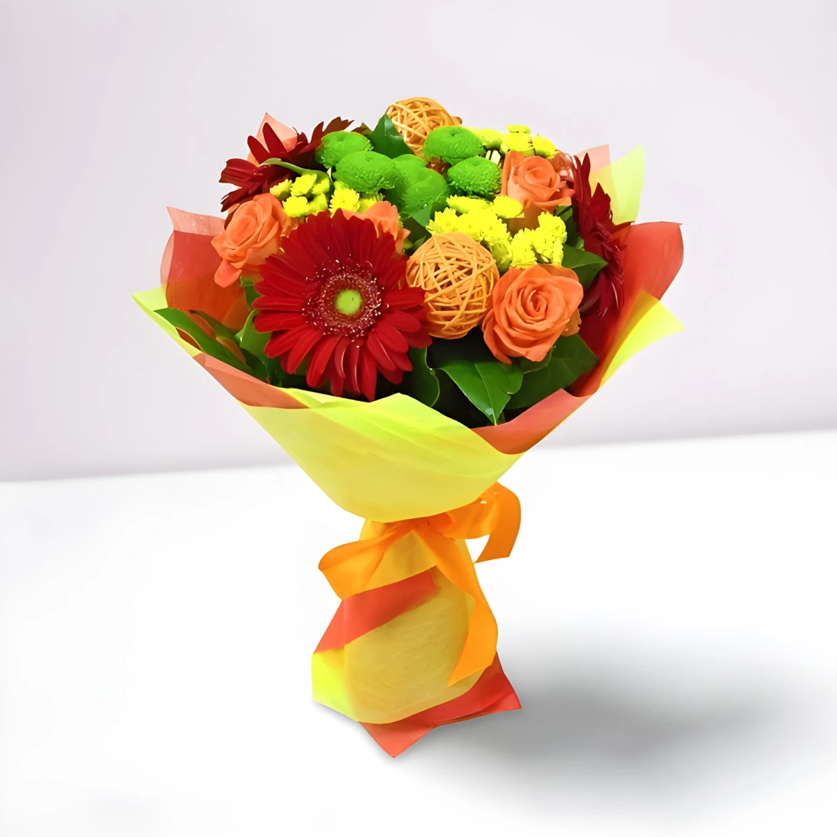 Order and delivery of a colorful bouquet of flowers