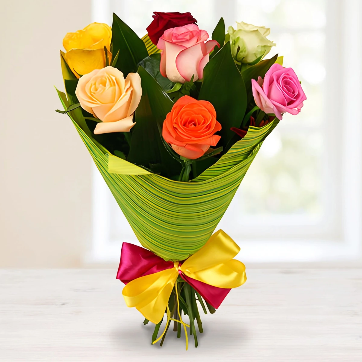 Order a bouquet of 7 roses for Saint Valentine