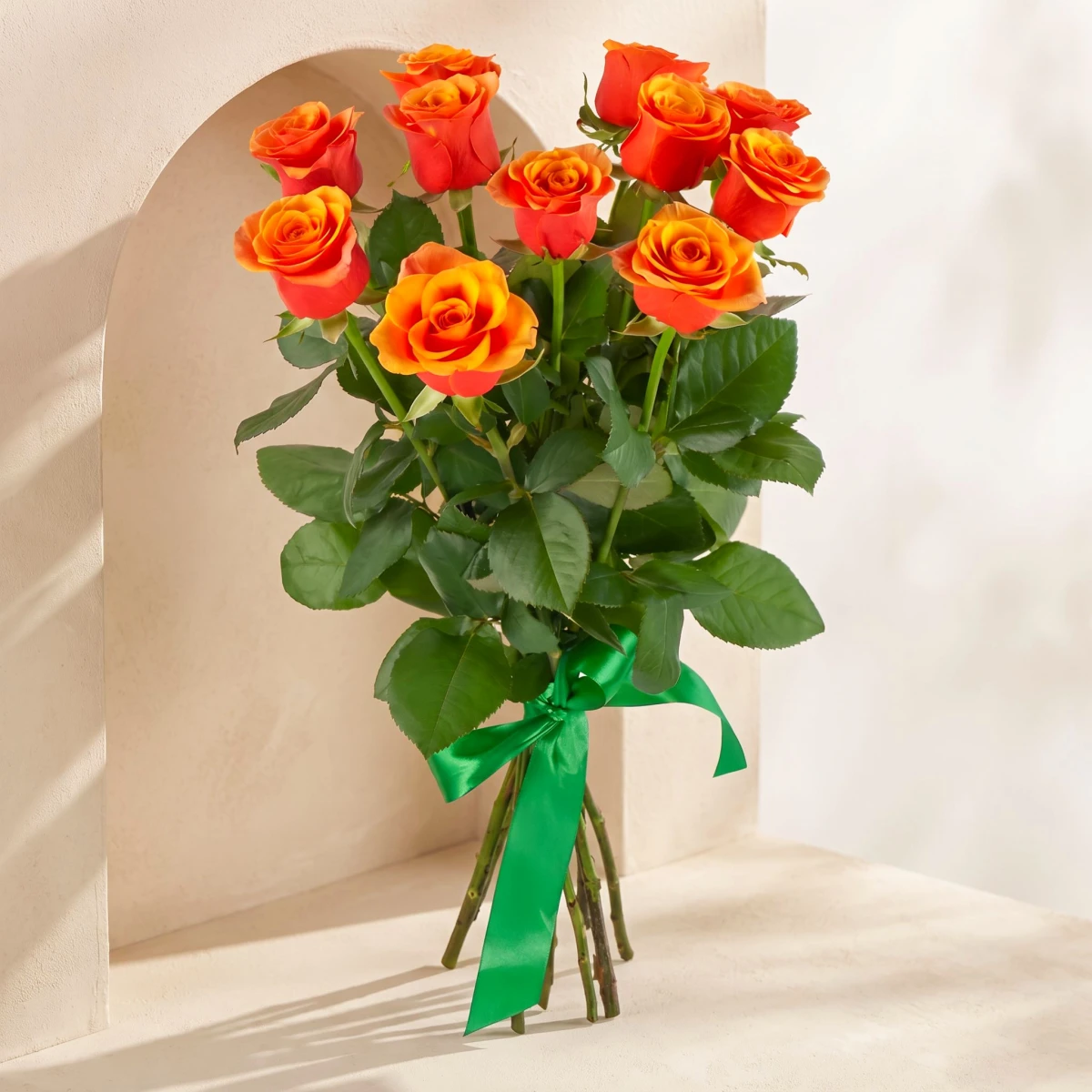 Delivery of 11 orange roses in Bulgaria