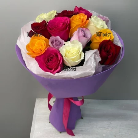 Flower delivery to Bulgaria A bouquet of 15 roses