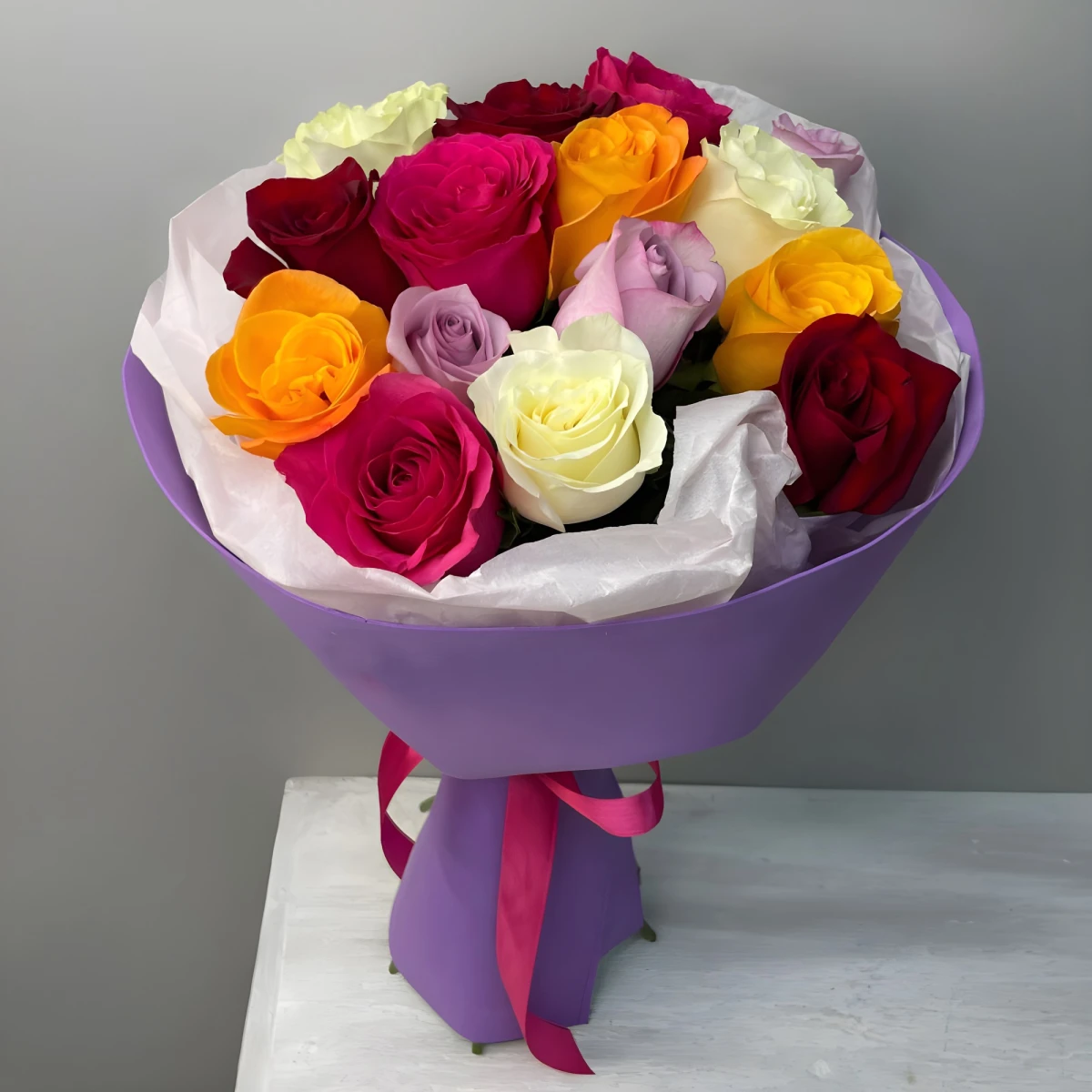 Flower delivery to Bulgaria A bouquet of 15 roses