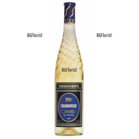 An online order of flowers and wine - Targovishte white wine