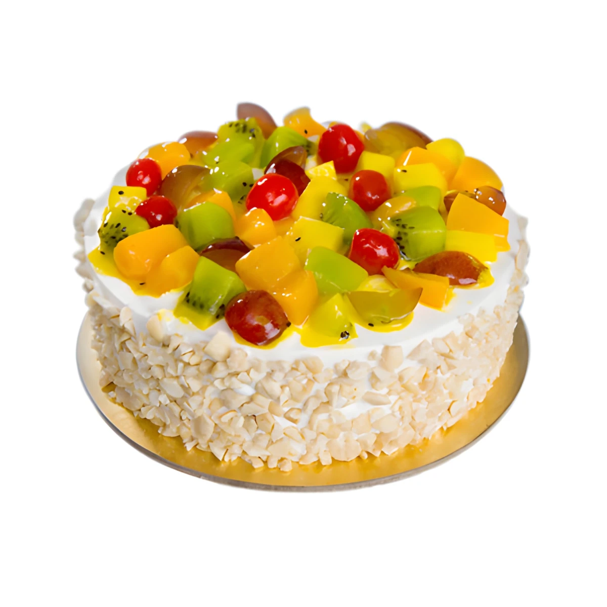 Online order of fruit cake and flowers
